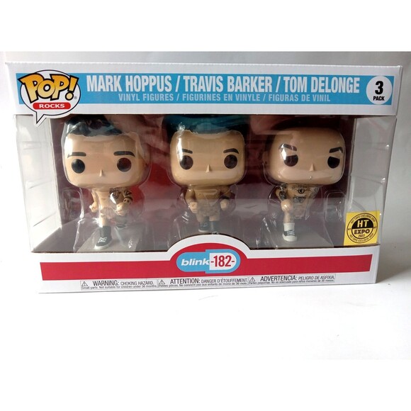blink-182 Funko POP! Rocks N00D Hoppus Barker Delonge Vinyl Figure Set - Picture 1 of 12